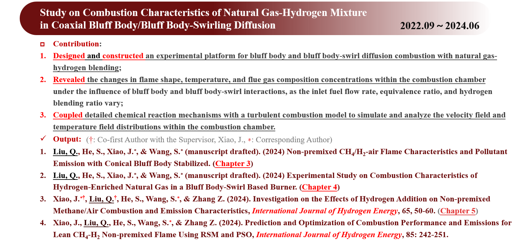 Hydrogen-blended Natural Gas Combustion Experiment from Design to Practice